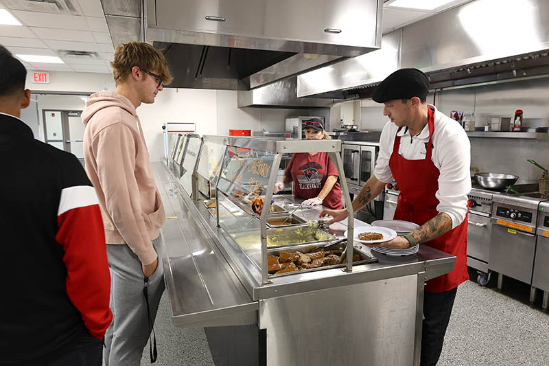 Student ordering in cafe