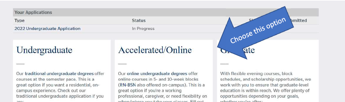 MMU Screenshot Accelerated or Online classes