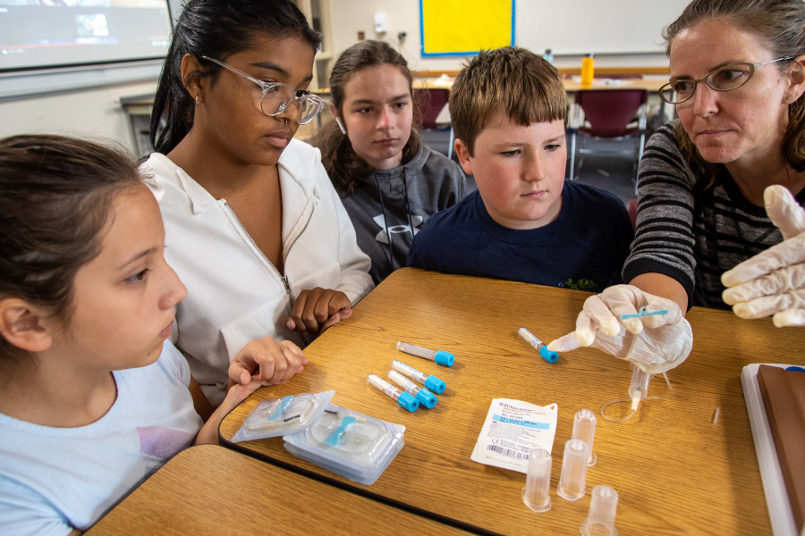 Kidtek students learn about healthcare procedures and equipment