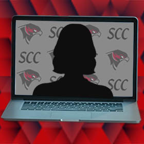 Computer with zoom background