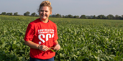 female ag student