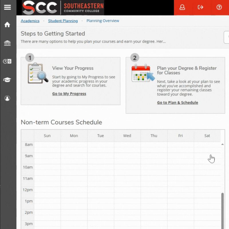 Click on Go to Plan & Schedule